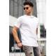 Men Basic White T-Shirt - Beyaz