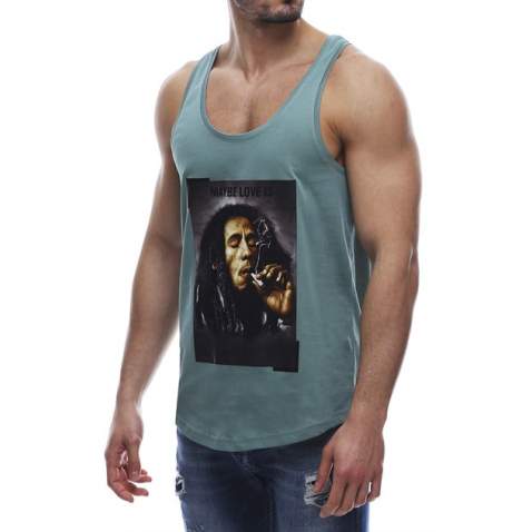 Madmext Green Bob Marley T-shirt for Men 2634 - Yeşil