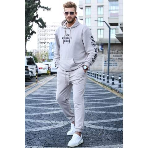 Madmext Beige Sweatsuit For Men 5653 - Bej