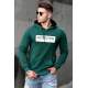 Madmext Green Printed Hooded Sweatshirt 4753 - Yeşil