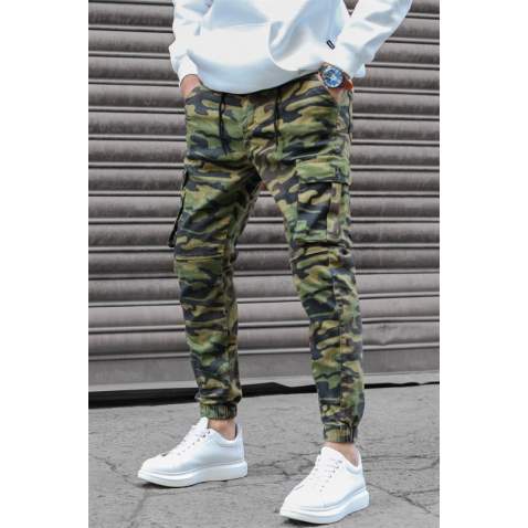 Madmext Men Slim Fit Camouflage Cargo Trousers 5695 - Kamuflaj