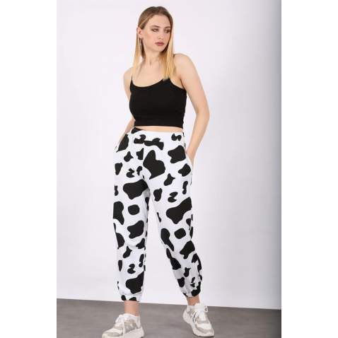 Mad Girls White Dalmatians Sweatpants MG1147 - Beyaz