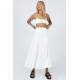 Mad Girls Pleated White Skirt MG1403 - Beyaz