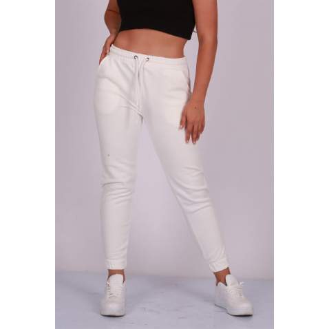 Mad Girls White Sweatpants MG051 - Beyaz