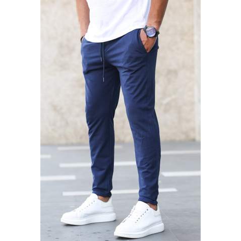 Madmext Blue Basic Sweatpants 2925 - Sax mavi