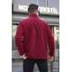 Bordo Cep Detaylı Fermuarlı Polar Sweatshirt 6046 - Bordo