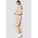 Mad Girls Beige Hooded Women Tracksuit Set MG467 - Bej