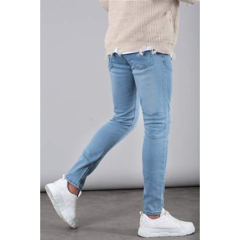 Madmext Men Ice Blue Jeans 5689 - Buz mavisi