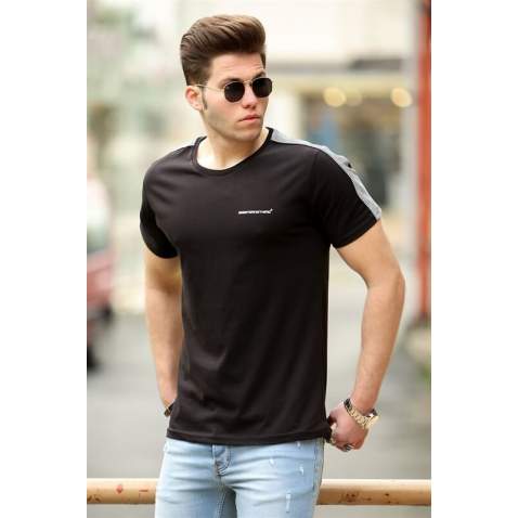 Madmext Black Basic T-shirt for Men 4513 - Siyah