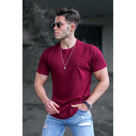 Madmext Men Maroon T-shirt 5280 - Bordo