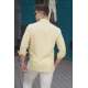 Men Yellow Linen Shirt 5548 - Sarı