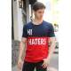 Madmext Navy Blue Two-Tone Printed T-shirt for Men 3089 - Lacivert