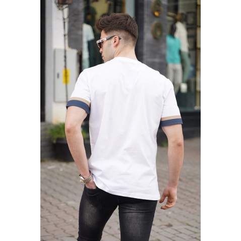 Madmext Men White T-shirt 5372 - Beyaz