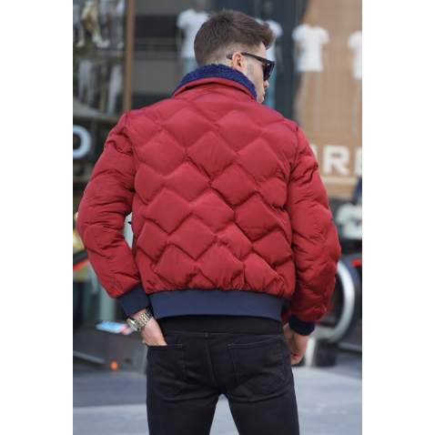 Maroon Puffer Jacket 5739 - Bordo