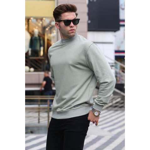 Madmext Men Mint Green Knitwear Sweater 5301 - Mint yeşili