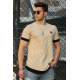 Madmext Camel Rapped T-shirt for Men 4489 - Camel