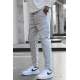 Slim Fit Gray Cargo Trousers For Men 5714 - Gri