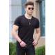 Madmext Black Basic T-shirt for Men 4474 - Siyah