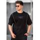 Madmext Black Oversize Printed T-shirt for Men 5234 - Siyah