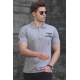 Madmext Men Gray Polo T-shirt 5247 - Gri