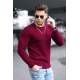 Madmext Maroon Sweater For Men 5181 - Bordo