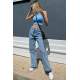 Mad Girls Blue Palazzo Jeans Mg1155 - Mavi