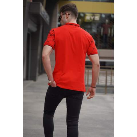 Men Red Polo T-Shirt 5867 - Kırmızı