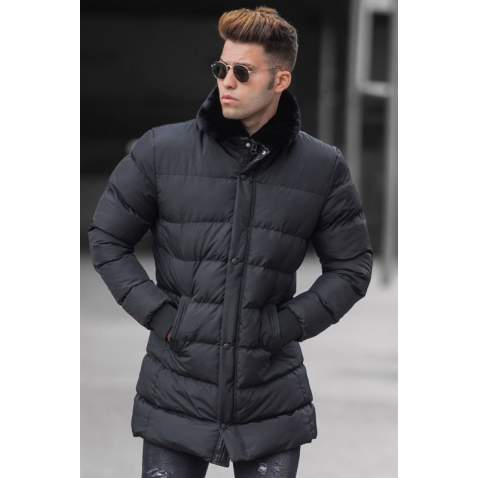 Madmext Men Black Puffer Coat 5138 - Siyah