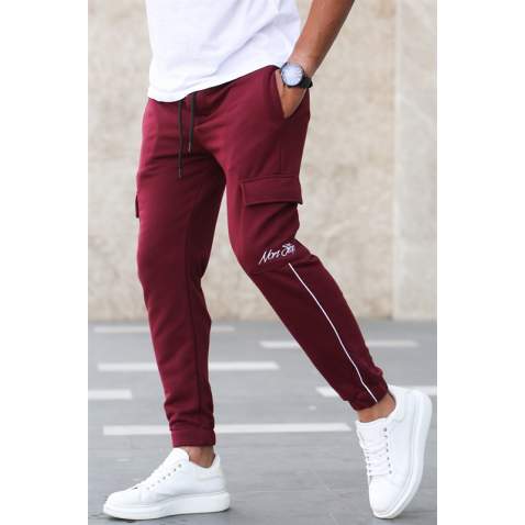 Madmext Maroon Sweatpants 4828 - Bordo