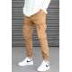 Madmext Men Slim Fit Tan Brown Cargo Trousers 5704 - Taba