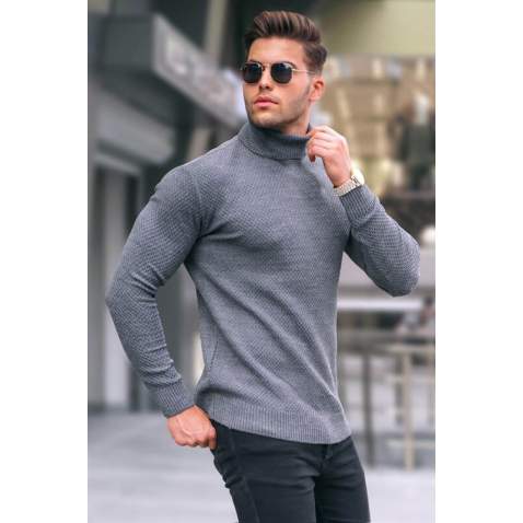 Anthracite Turtleneck Sweater 5989 - Antrasit