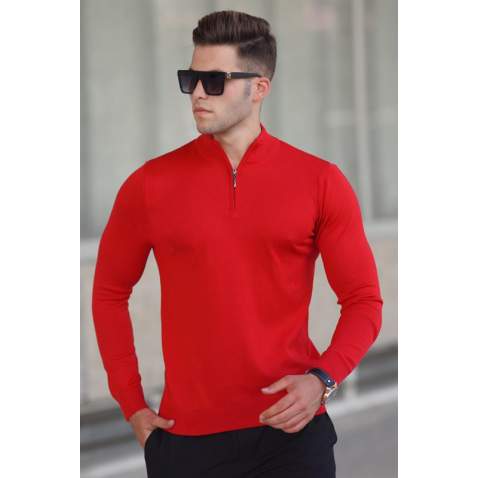 Madmext Men Red Sweatshirt 5176 - Kırmızı