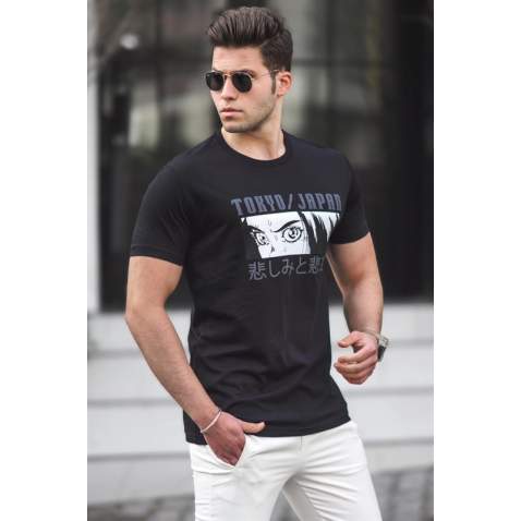 Madmext Men Black T-shirt 5224 - Siyah