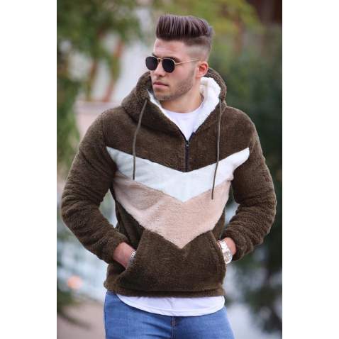 Madmext Khaki Hoodie 4401 - Haki