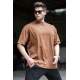 Madmext Men Oversize Brown T-Shirt 5803 - Kahverengi