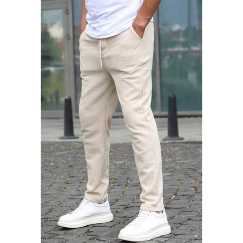 Beige Relaxed Fit Jogger Trousers T5480 - Bej