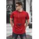 Madmext Men Printed Dye Gray T-Shirt 5359 - Bordo