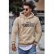 Madmext Kapşonlu Peluş Sweatshirt Camel 4390 - Camel