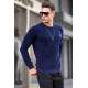 Light Navy Blue Regular Fit Basic Sweatshirt 5799 - Açık lacivert