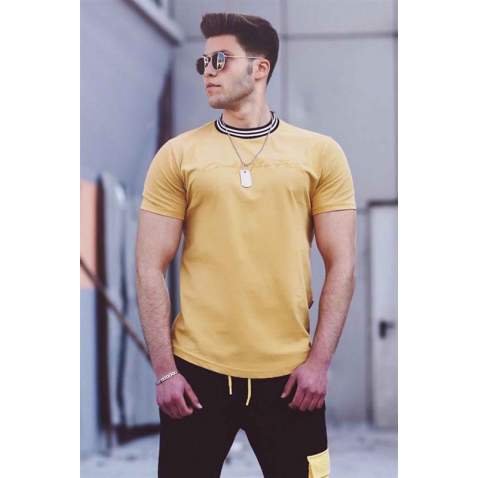 Madmext Yellow T-shirt for Men 4486 - Sarı