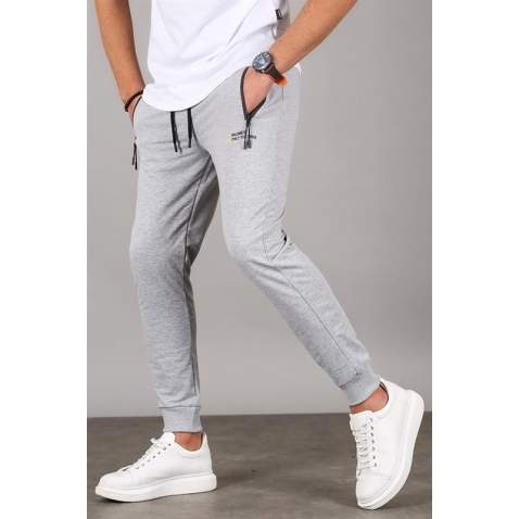 Madmext Men Plain Gray Sweatpants 5436 - Gri