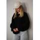 Women Black Knitted Basic Sweater MG1304 - Siyah