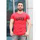 Madmext Red Paint Splatter T-shirt for Men 3075 - Kırmızı