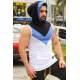 Madmext Men Sleeveless White Hoodie 2897 - Beyaz