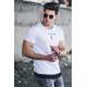 Madmext White Basic T-shirt for Men 4473 - Beyaz