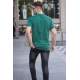 Men Printed Green Regular Fit T-Shirt 5812 - Yeşil