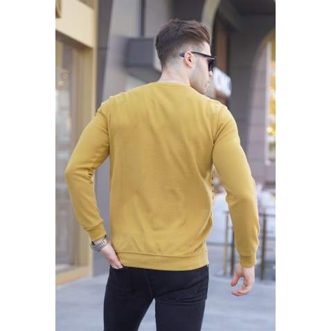 Mustard Striped Knitwear Sweater 5961 - Hardal