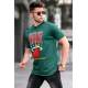 Men Printed Green Regular Fit T-Shirt 5812 - Yeşil