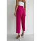 Pink High Waist Basic Trousers MG1554 - Pembe