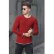 Madmext Tile Red Crew-Neck Men Knitwear Jumper 4637 - Kiremit